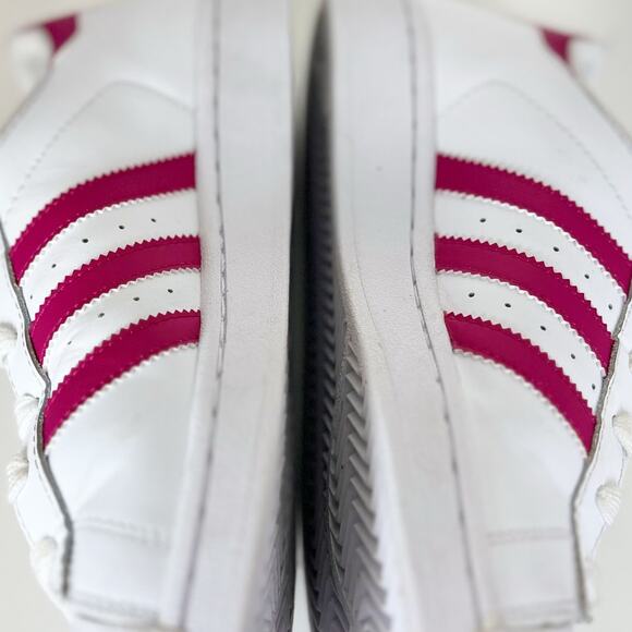 Adidas Superstar Foundation J B23644 White Pink Buzz Sneakers Womens Size 7 - Picture 12 of 16